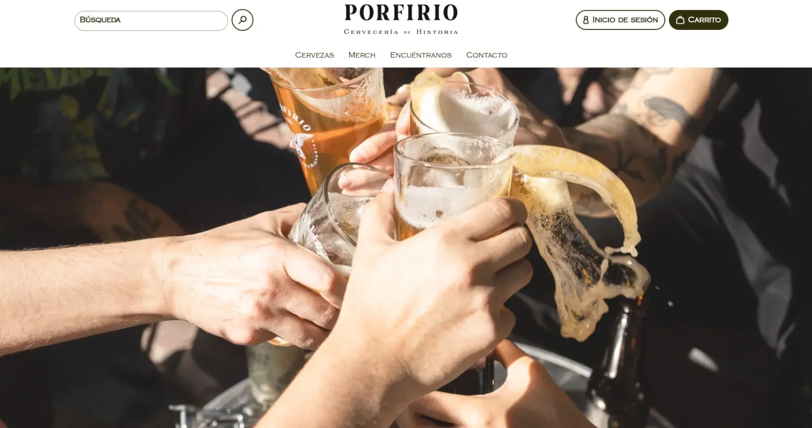 Porfirio Cerveceria - Craft brewery website